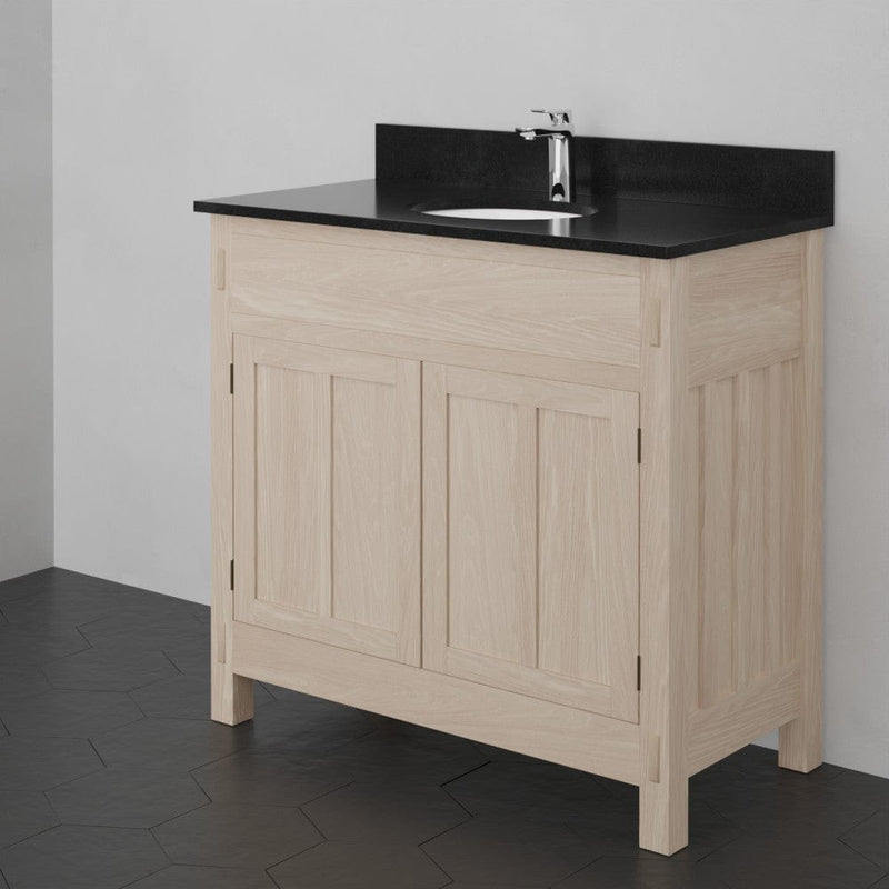Magnus 138852 36" Narrow Mission Unfinished Red Oak Vanity for Undermount Sink - 34" Height