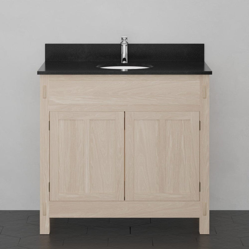 Magnus 138852 36" Narrow Mission Unfinished Red Oak Vanity for Undermount Sink - 34" Height