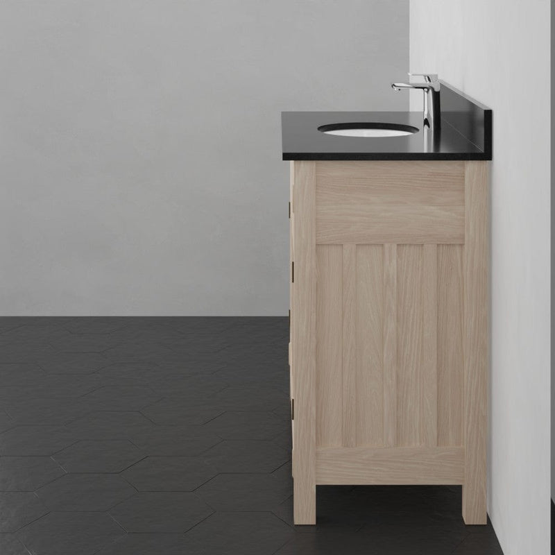 Magnus 138852 36" Narrow Mission Unfinished Red Oak Vanity for Undermount Sink - 34" Height