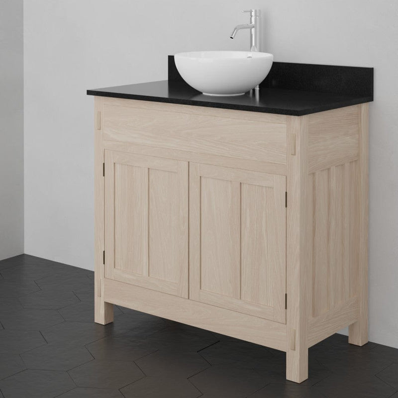 Magnus 138855 36" Narrow Mission Unfinished Red Oak Vanity for Vessel Sink - 34" Height