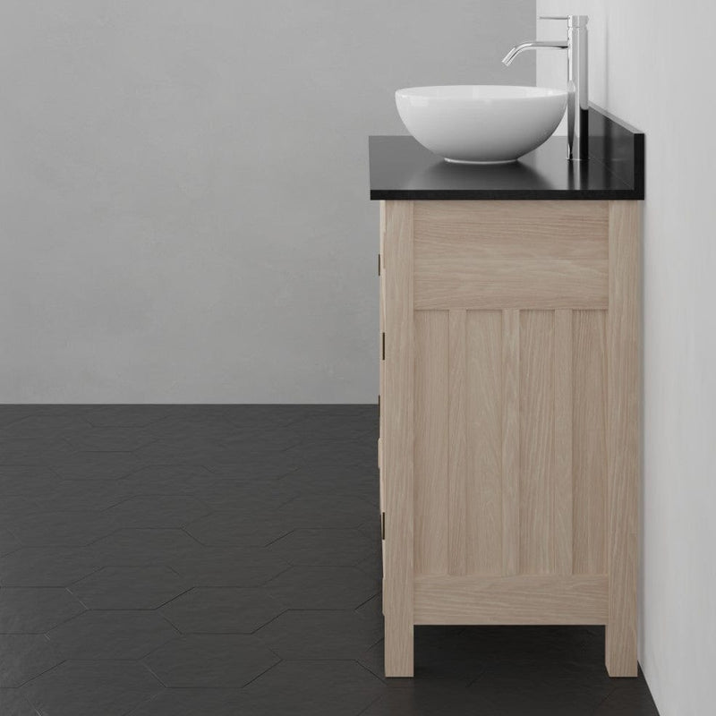 Magnus 138855 36" Narrow Mission Unfinished Red Oak Vanity for Vessel Sink - 34" Height