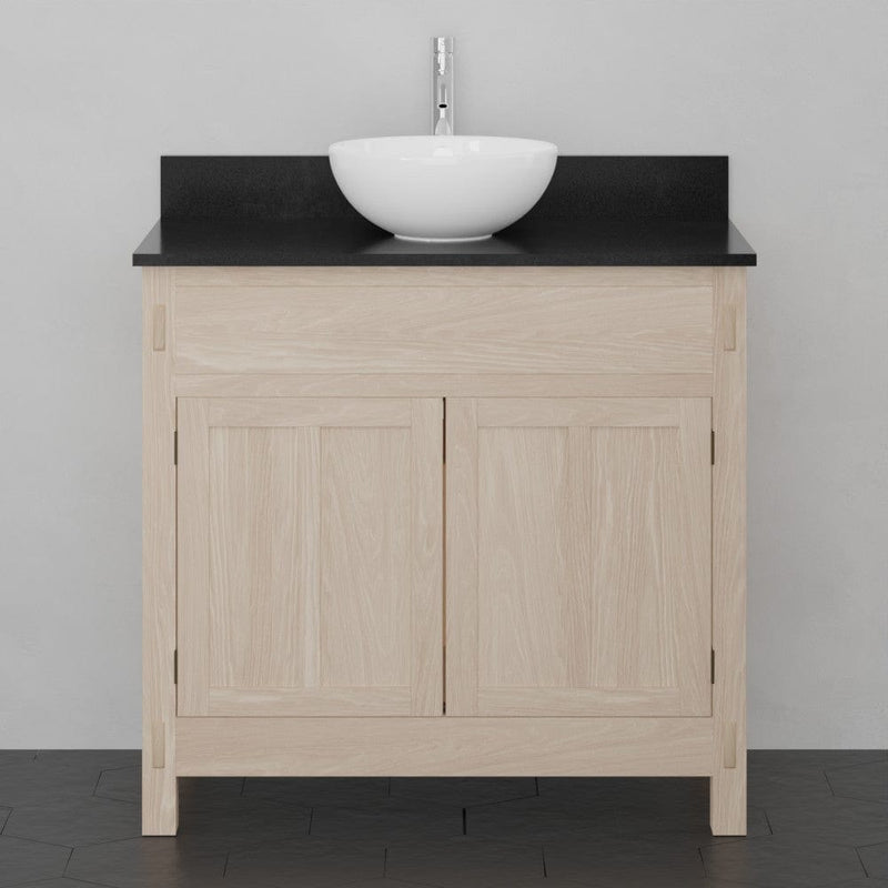 Magnus 138855 36" Narrow Mission Unfinished Red Oak Vanity for Vessel Sink - 34" Height
