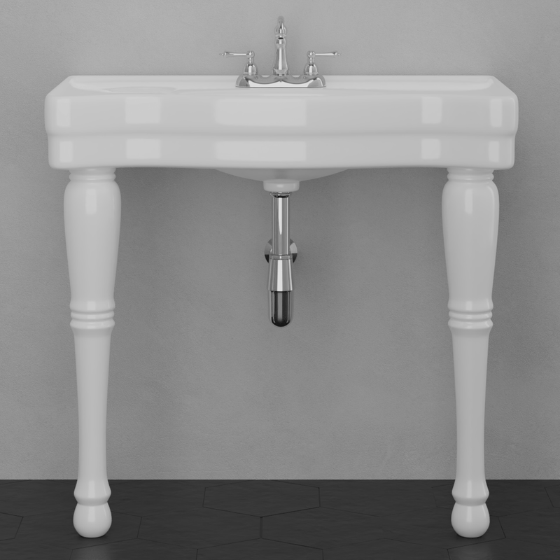 36" Oceana Vitreous China Console Sink