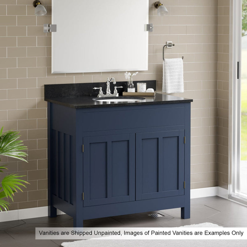 Magnus 156785 36" Unpainted Shaker Style Poplar Wood Vanity for Undermount Sink - 34" Height