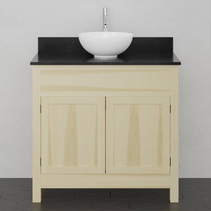Magnus 156789 36" Unpainted Shaker Style Poplar Wood Vanity for Vessel Sink - 34" Height
