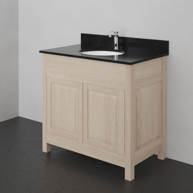 Magnus 138917 36" Vippis Unfinished Red Oak Raised Panel Vanity for Undermount Sink - 34" Height