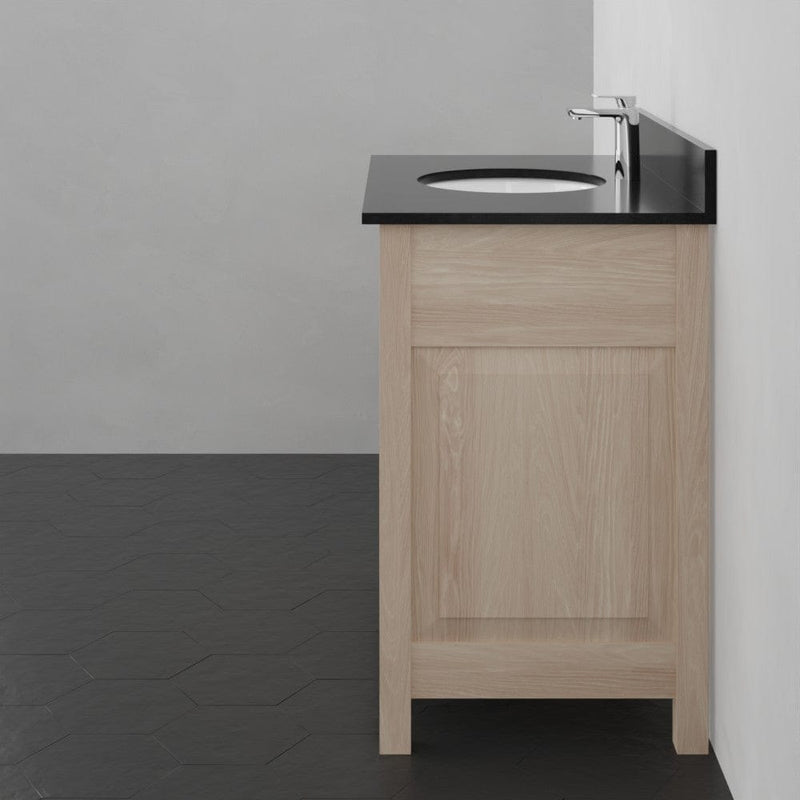 Magnus 138917 36" Vippis Unfinished Red Oak Raised Panel Vanity for Undermount Sink - 34" Height