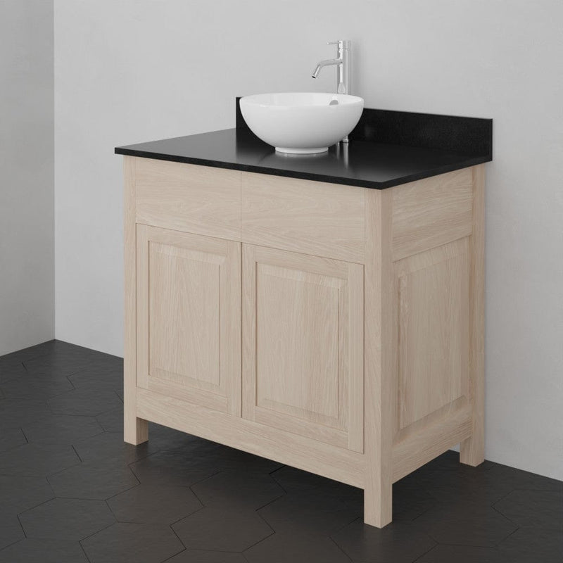 Magnus 138919 36" Vippis Unfinished Red Oak Raised Panel Vanity for Vessel Sink - 34" Height