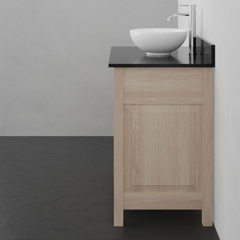 Magnus 138919 36" Vippis Unfinished Red Oak Raised Panel Vanity for Vessel Sink - 34" Height