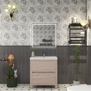 Louis 30" Freestanding Bathroom Vanity - Pink Wood