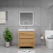 Louis 30" Freestanding Bathroom Vanity - Yellow Wood