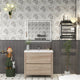 Louis 36" Freestanding Bathroom Vanity - White Oak