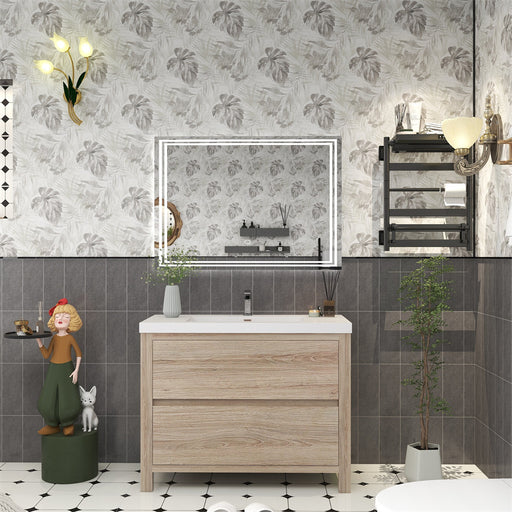 Louis 42" Freestanding Bathroom Vanity - White Oak