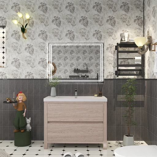 Louis 42" Freestanding Bathroom Vanity - Pink Wood