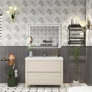 Louis 42" Freestanding Bathroom Vanity - Light Wood