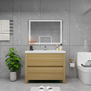 Louis 42" Freestanding Bathroom Vanity - Champagne Oak