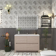 Louis 48" Freestanding Bathroom Vanity - Pink Wood