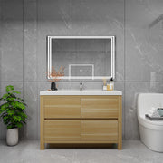 Louis 48" Freestanding Bathroom Vanity - Champagne Oak
