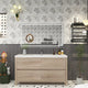 Louis 60" Freestanding Bathroom Vanity Single Sink - White Oak