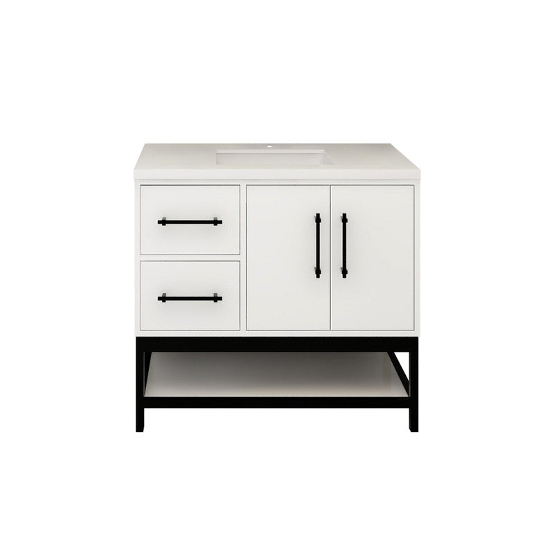 Moreno Bath VICTORIA-FM Victoria Freestanding Open Shelf Bathroom Vanity 24" - 84"