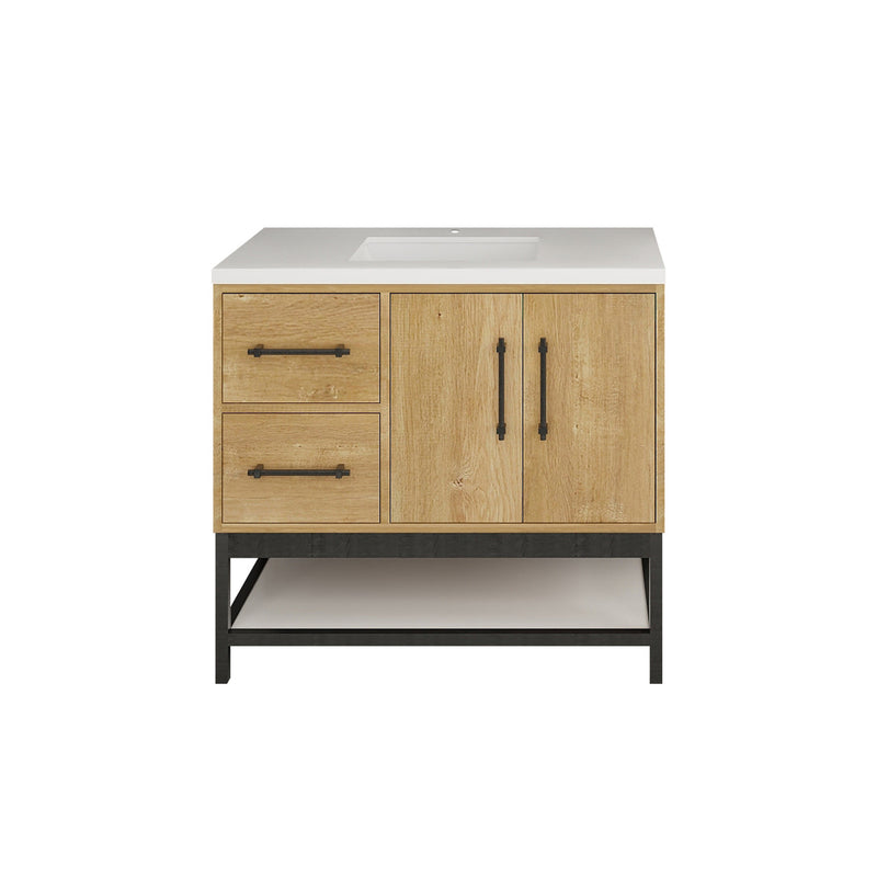 Moreno Bath VICTORIA-FM Victoria Freestanding Open Shelf Bathroom Vanity 24" - 84"