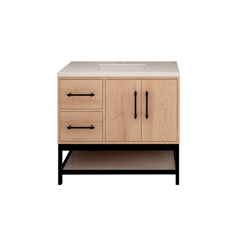 Moreno Bath VICTORIA-FM Victoria Freestanding Open Shelf Bathroom Vanity 24" - 84"