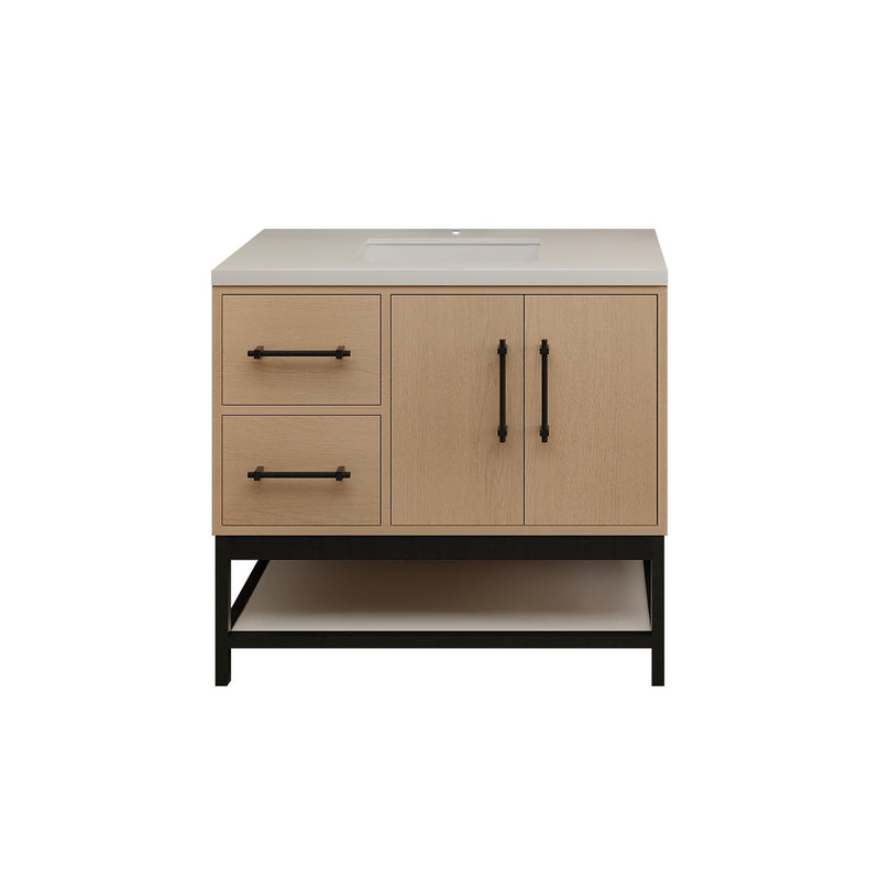 Moreno Bath VICTORIA-FM Victoria Freestanding Open Shelf Bathroom Vanity 24" - 84"