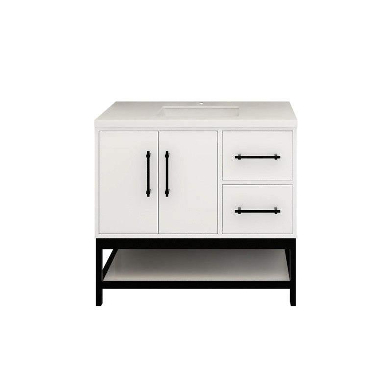Moreno Bath VICTORIA-FM Victoria Freestanding Open Shelf Bathroom Vanity 24" - 84"