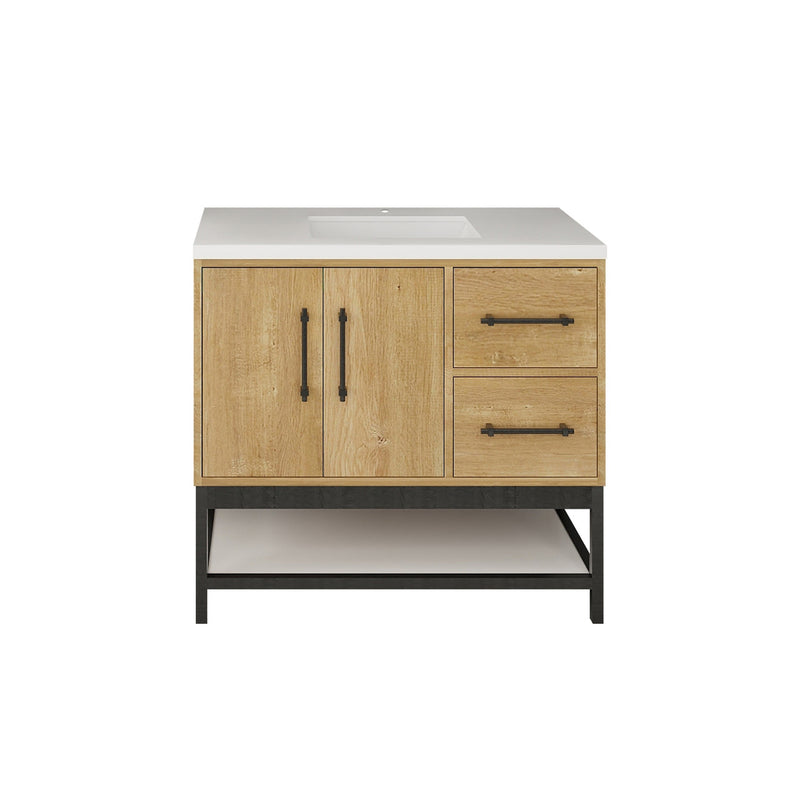 Moreno Bath VICTORIA-FM Victoria Freestanding Open Shelf Bathroom Vanity 24" - 84"
