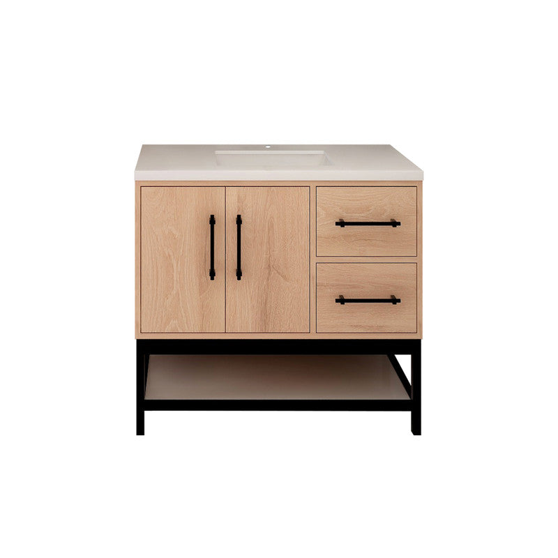 Moreno Bath VICTORIA-FM Victoria Freestanding Open Shelf Bathroom Vanity 24" - 84"