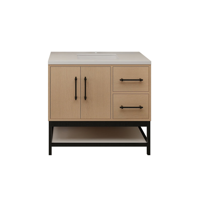 Moreno Bath VICTORIA-FM Victoria Freestanding Open Shelf Bathroom Vanity 24" - 84"