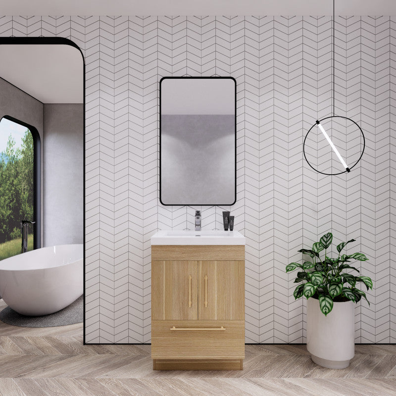 Moreno Bath ELSA24FS Elsa 24" Freestanding Vanity With Reinforced Acrylic Sink Top