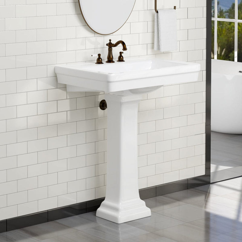 Magnus 149722 38" Tall Tifton 300 Vitreous China Pedestal Sink