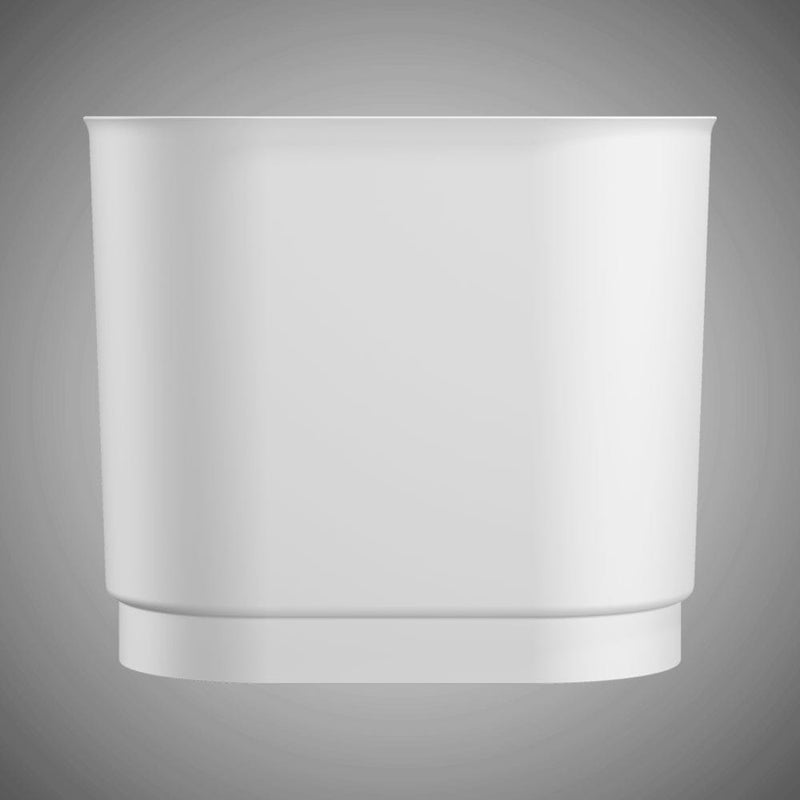 Magnus 145840 39" Akio Solid Surface Stone Resin Japanese Oval Soaking Bathtub with Integral Seat