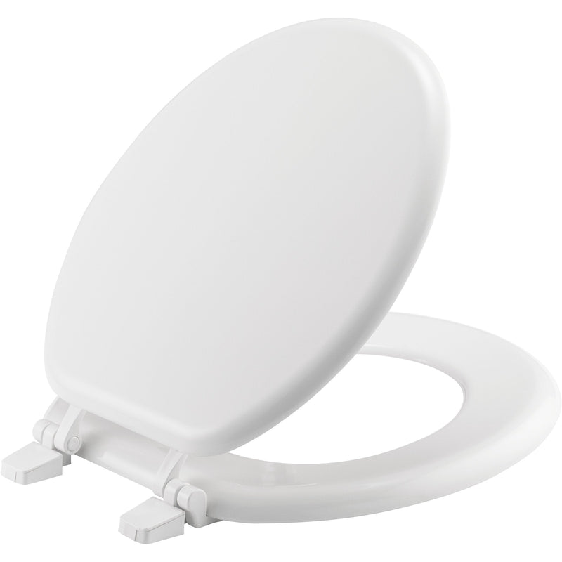 Bemis Round Enameled Wood Toilet Seat in White