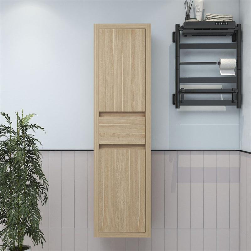 Louis 16'' Floating Linen Cabinet - Champagne Oak