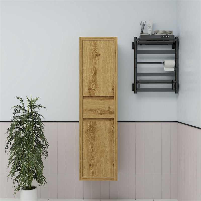 Louis 16'' Floating Linen Cabinet - Yellow Wood