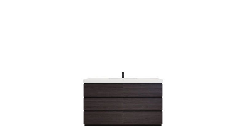 Moreno Bath FSANG60S Angeles 60" Freestanding Bathroom Vanity Set with Single Reinforced Acrylic Single Sink Top - view 13