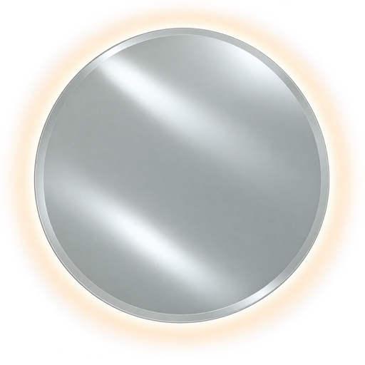 Afina RM-418-LED Radiance 18" Diameter Frameless Round Bevel Wall Mirror with LED Backlighting