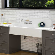 42" Sudbury Cast Iron Wall-Hung Kitchen Sink with Right Side Drainboard