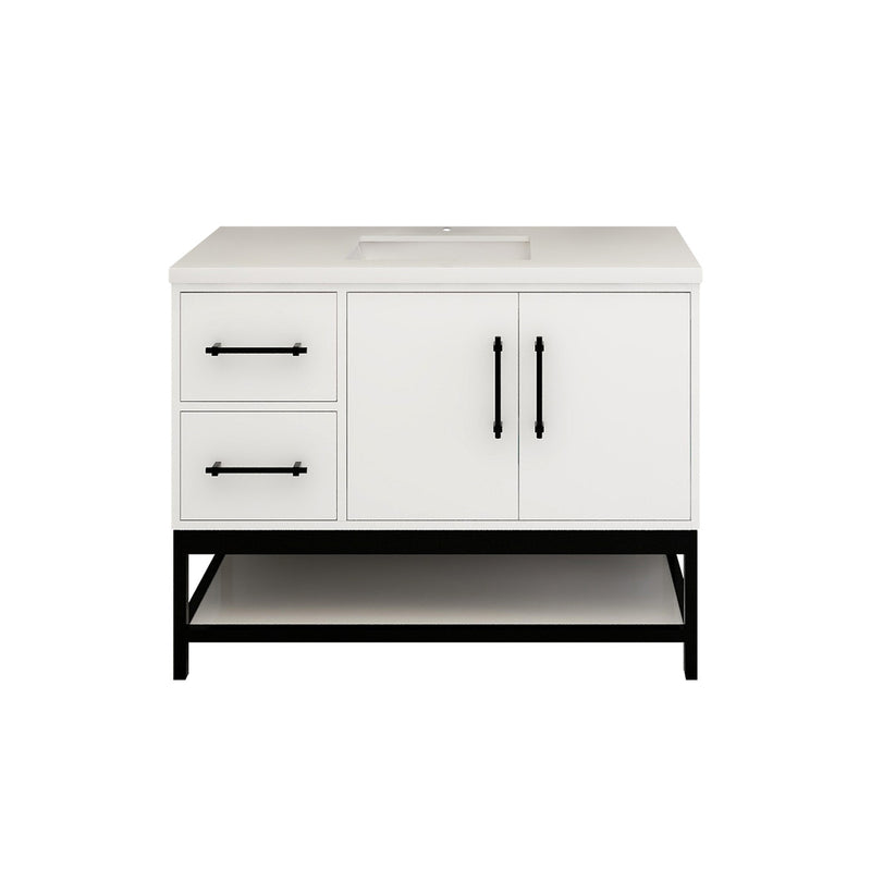 Moreno Bath VICTORIA-FM Victoria Freestanding Open Shelf Bathroom Vanity 24" - 84"