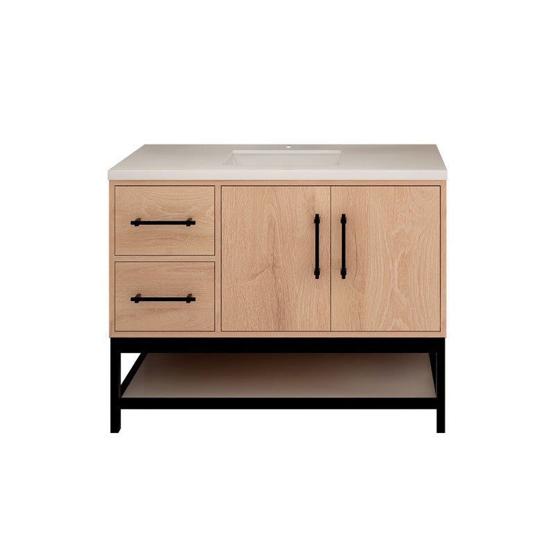 Moreno Bath VICTORIA-FM Victoria Freestanding Open Shelf Bathroom Vanity 24" - 84"