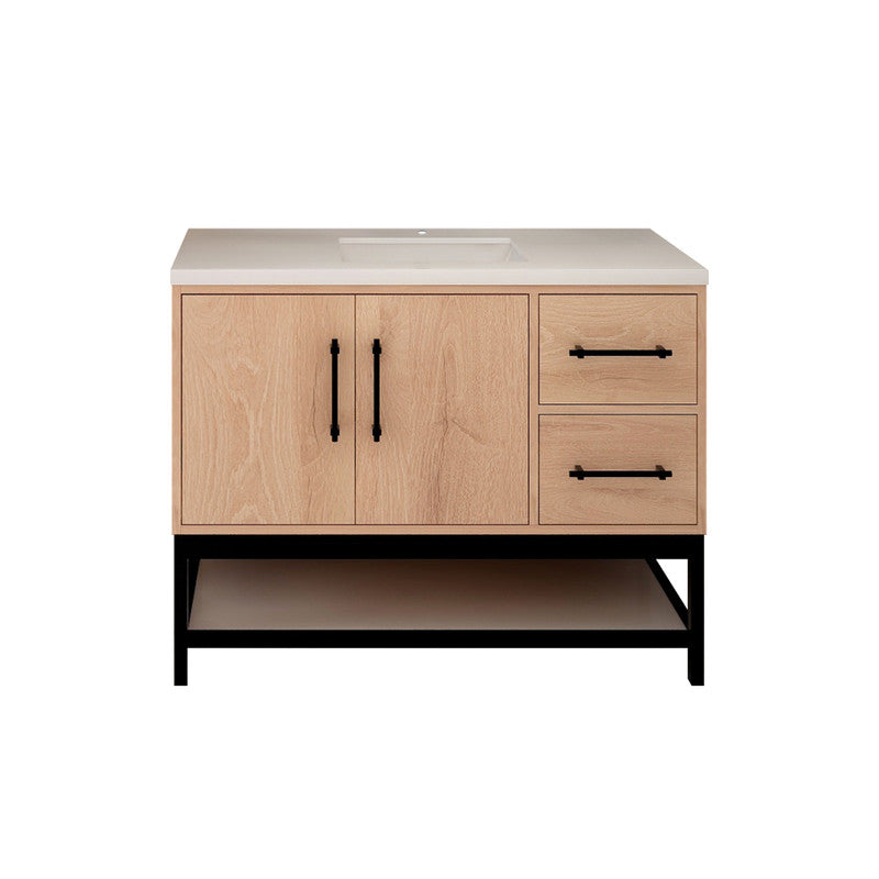 Moreno Bath VICTORIA-FM Victoria Freestanding Open Shelf Bathroom Vanity 24" - 84"