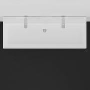 43" Raso Vitreous China Console Bathroom Sink with Steel Stand