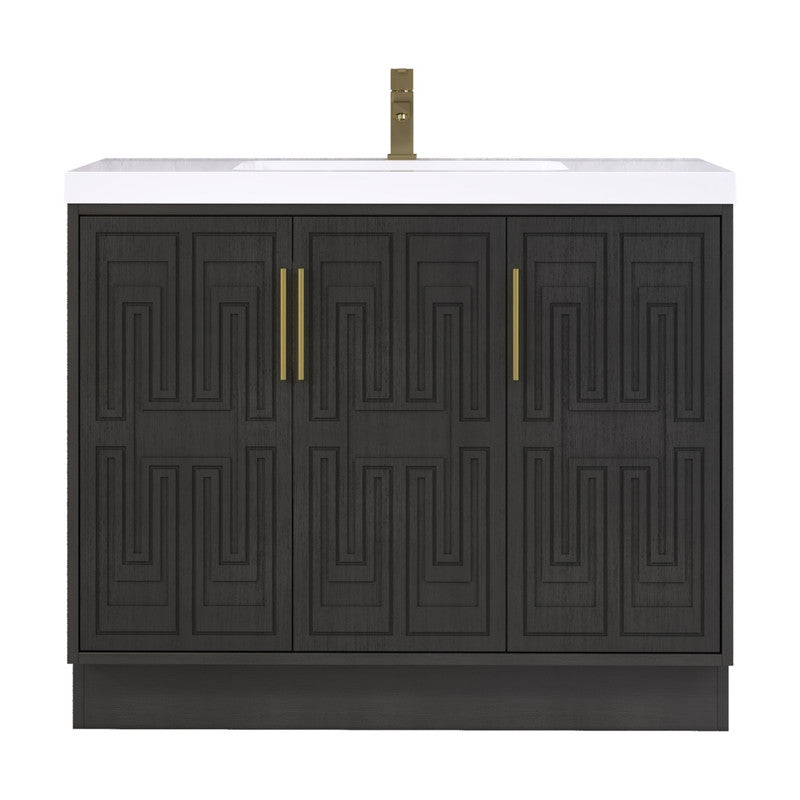 Moreno Bath BELLA-42L Bella 42" Freestanding Bathroom Vanity with Sink Top | Left Side Drawers - view 11