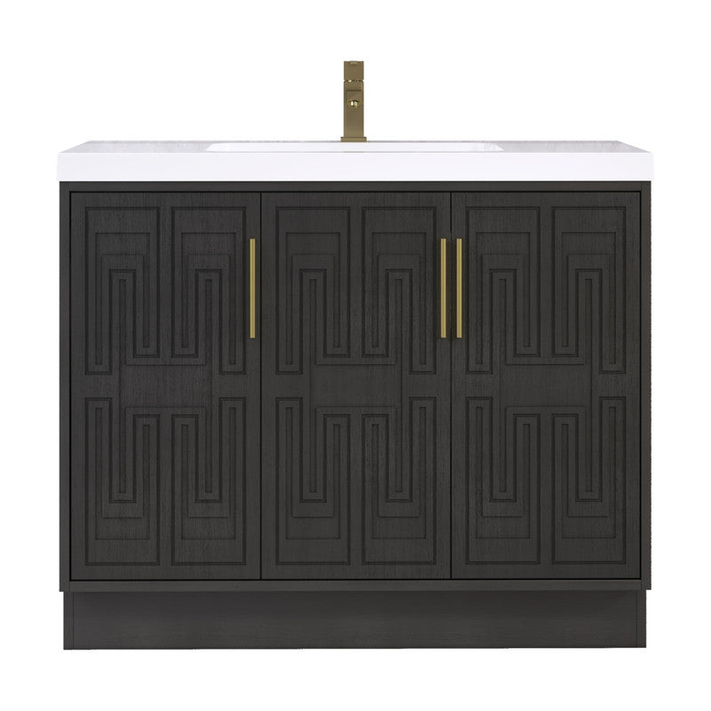 Moreno Bath BELLA-42R Bella 42" Freestanding Bathroom Vanity with Sink Top | Right Side Drawers - view 14