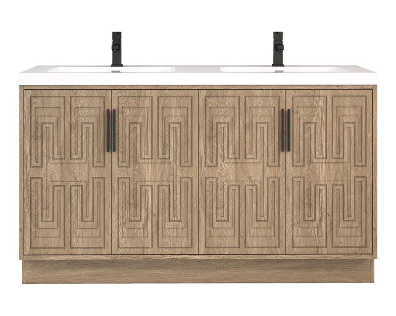Moreno Bath BELLA-60D Bella 60" Freestanding Bathroom Vanity with Double Sink Top - view 7