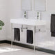 47" Hico Vitreous China Console Bathroom Sink with Steel Stand