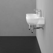47" Kincaid Wall-Mount Vitreous China Double-Bowl Sink with Steel Towel Bars