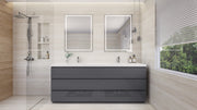 Moreno Bath FSANG84D Angeles 84" Freestanding Bathroom Vanity Set with Double Reinforced Acrylic Sinks - view 13